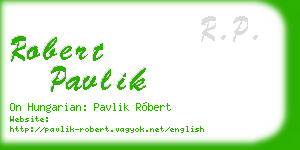 robert pavlik business card